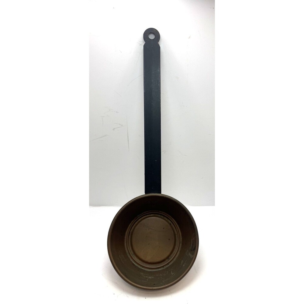 Vintage Copper Soup Ladle Iron Handle Farmhouse Primitive Country Decor ~14”